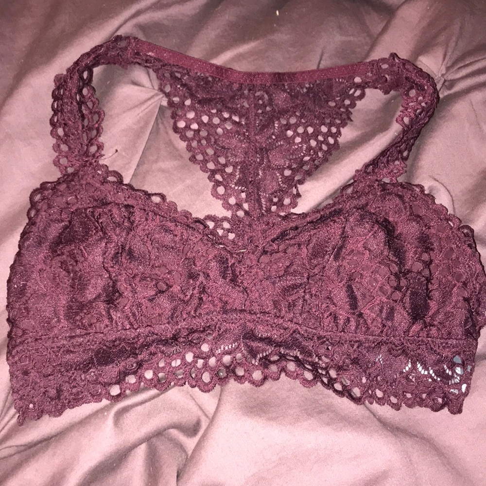 Maroon lace bralette!